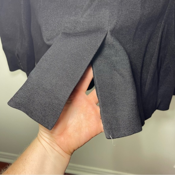 Ann Taylor Women’s Charcoal Blazer Size 12 Zip Pocket Fitted Work office Blazer - Picture 9 of 11